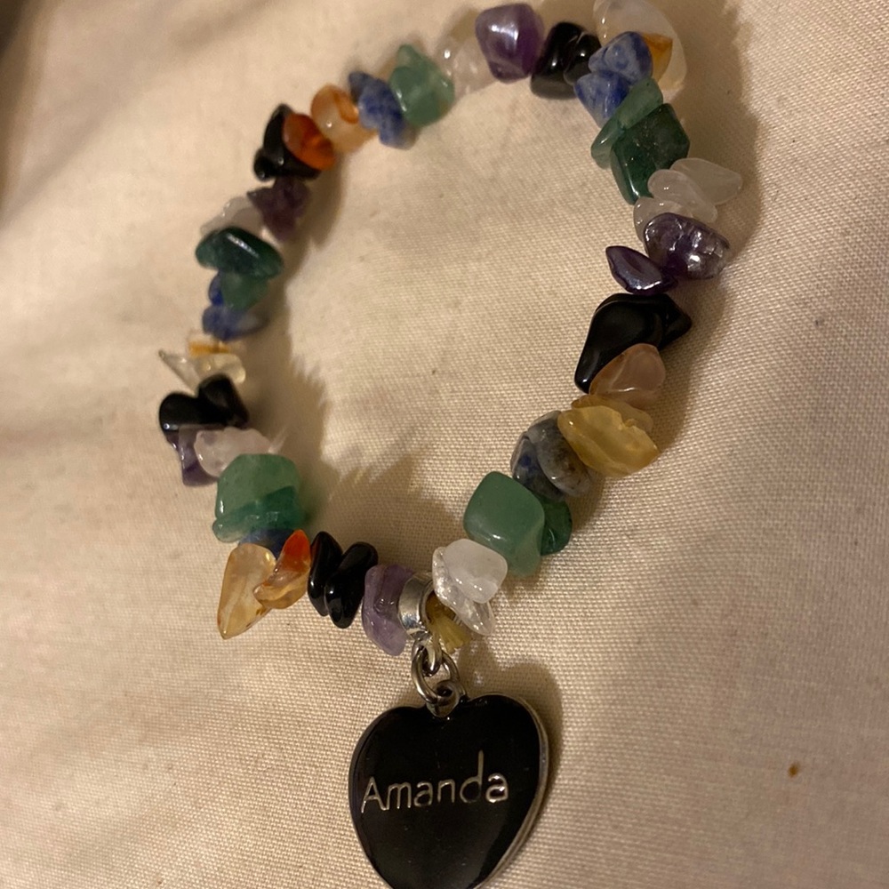 FASHIONABLE MULTICOLOR GEMSTONE BEADED STRETCHABLE BRACELET